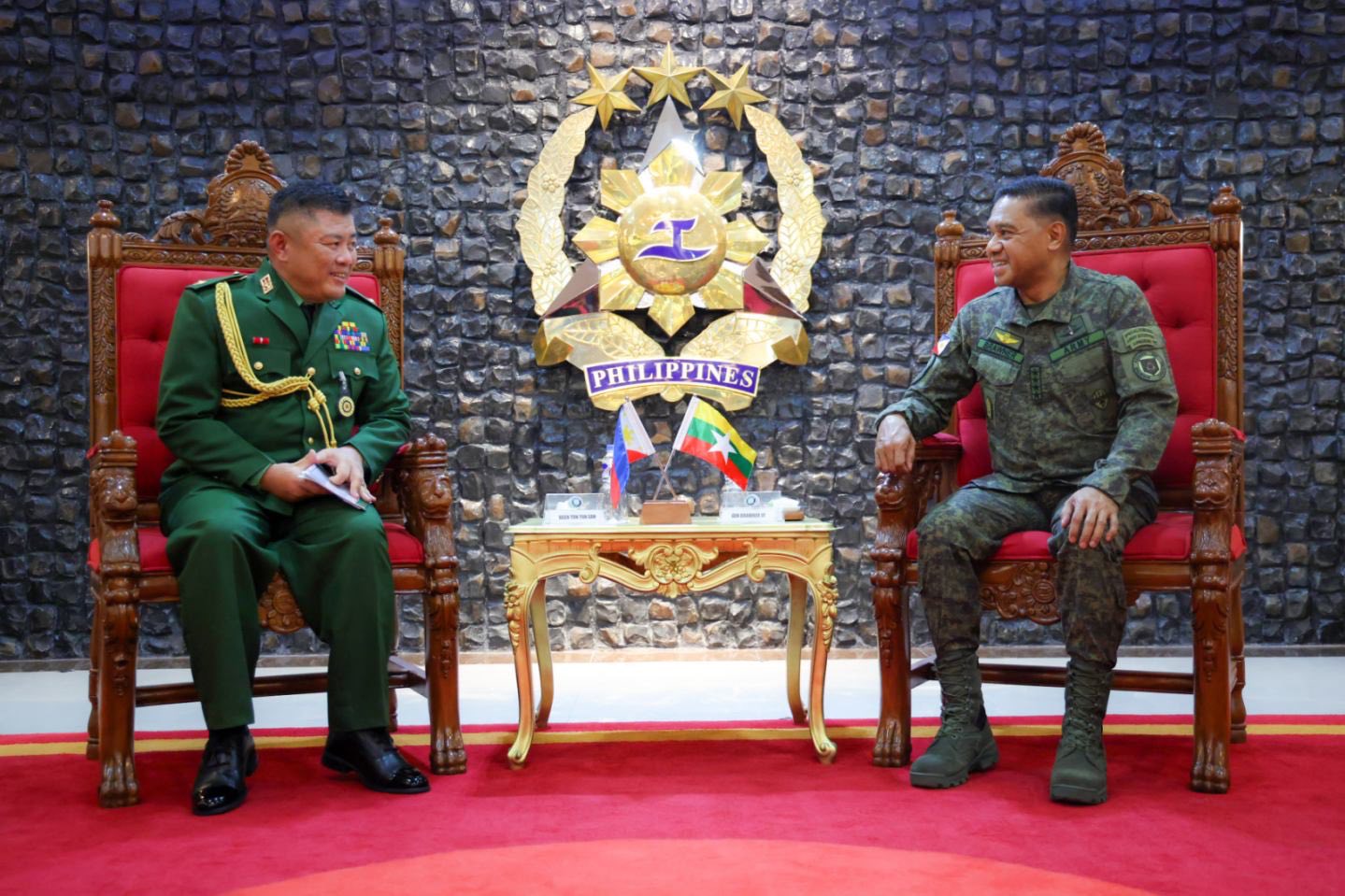 Myanmar Defense Attaché Pays Introductory Call on AFP Chief