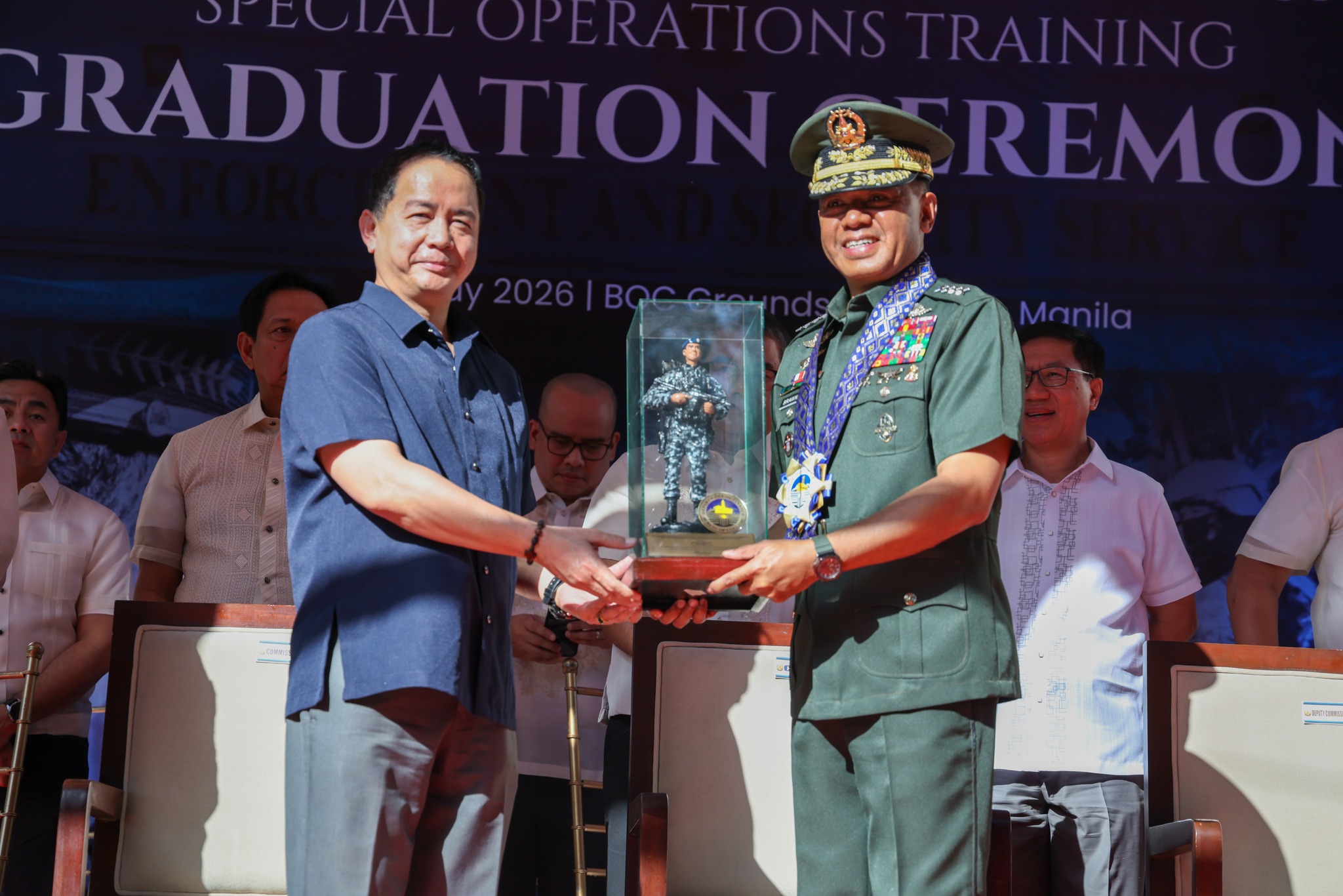 AFP Chief Highlights Integrity, Readiness in Customs Police Special Operations Graduation