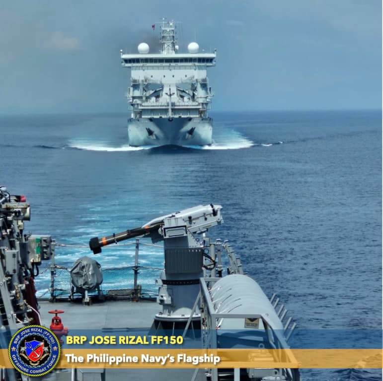 Philippine Navy flagship interacts with Royal Canadian Navy counterparts departing from their recent goodwill visit