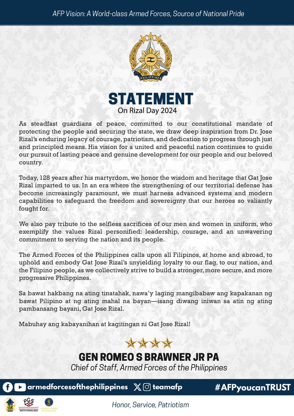 On Dr Jose Rizal’s Martyrdom