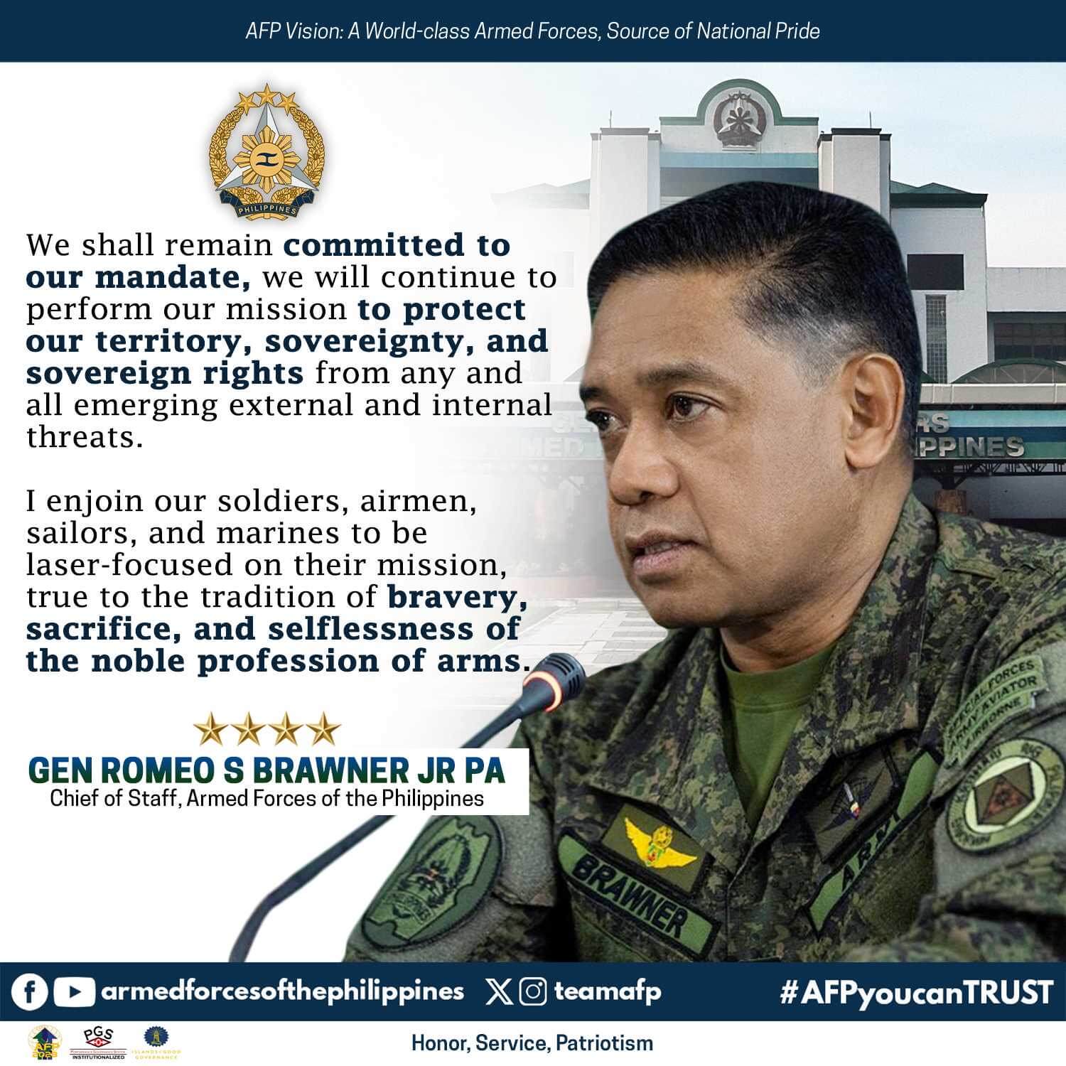 On the AFP's Commitment to National Transformation