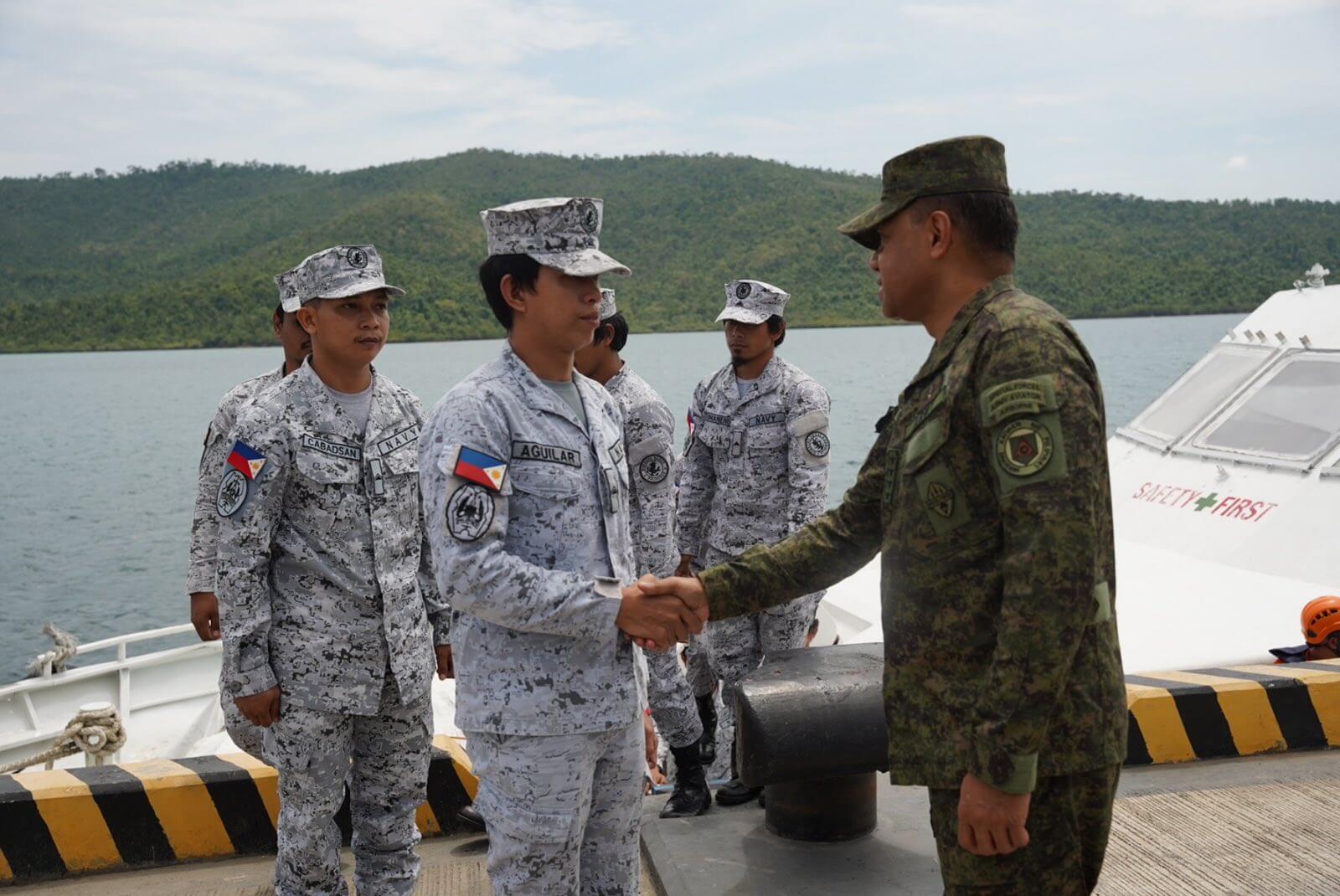 AFP Chief Welcomes, Fetes Troops from BRP Sierra Madre