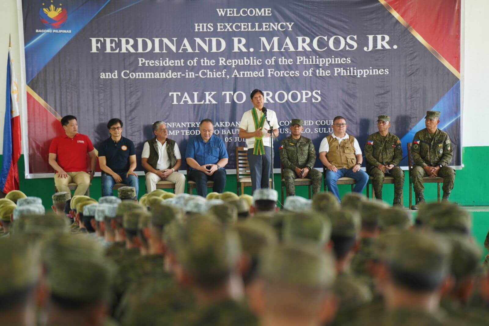 President Marcos Jr visits 11th Infantry Division in Sulu