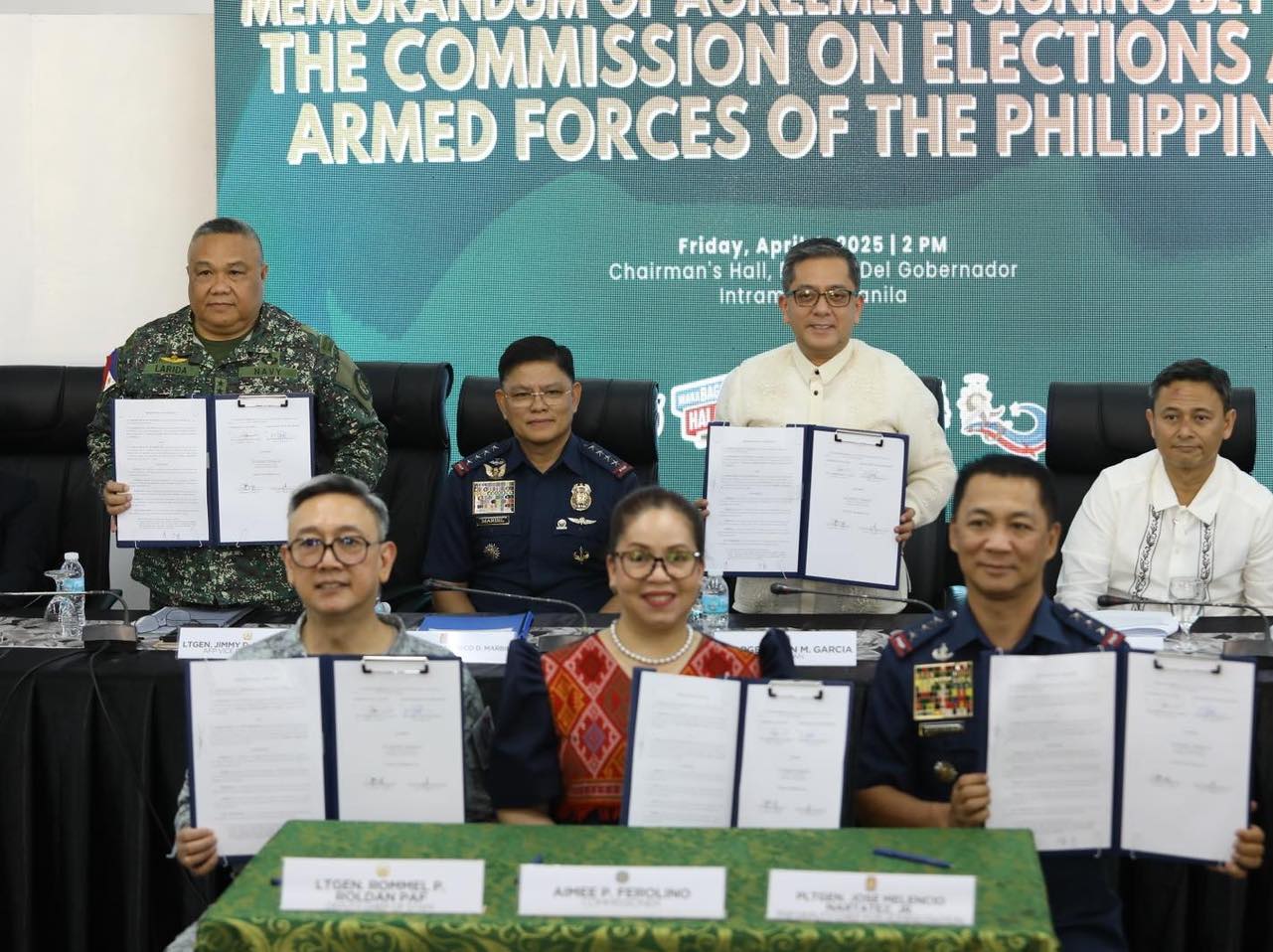 AFP, COMELEC, and PNP intensify security measures for 2025 Midterm Elections with MOA signing
