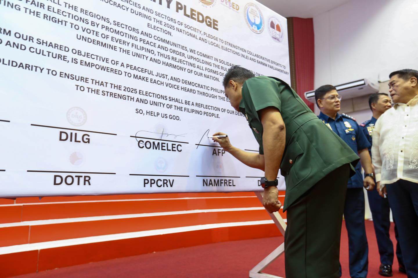 AFP joins Solidarity Pact Signing for 2025 elections, ensures orderly electoral process